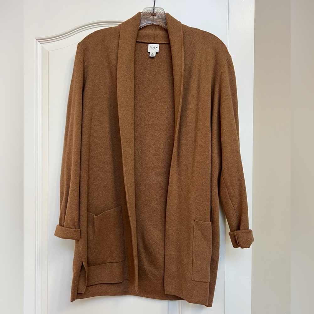 J. Crew Tan Knit Cardigan